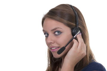blonde teen operator