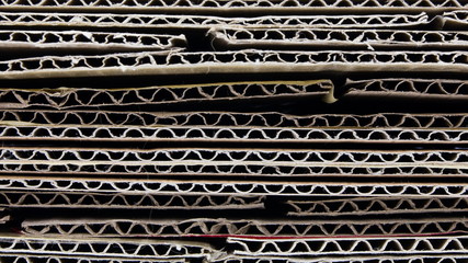 Stack of dusty cardboard
