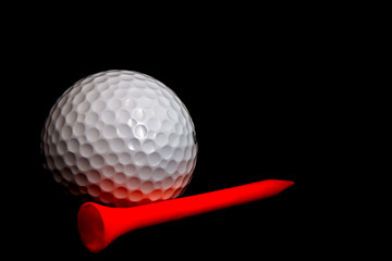 Golf ball with plastic tee