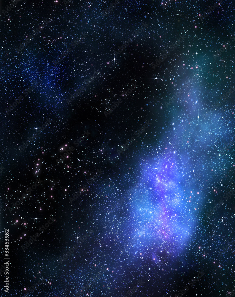 Wall mural starry deep outer space nebual and galaxy