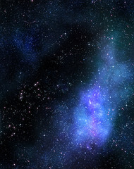 Fototapeta na wymiar starry deep outer space nebual and galaxy