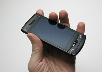 Hannd with a smartphone