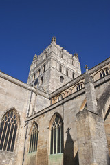 Fototapeta premium tewkesbury abbey in closeup