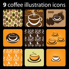 9 Coffee Illustration Icons