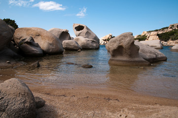Sardinia, Italy: Palau, big rocks at Punta Sardegna bay