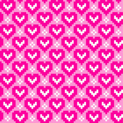 Seamless pattern with hearts
