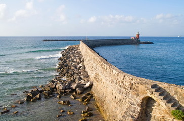 Insel Ischia - Leuchtturm am Hafen,Italien