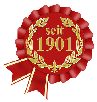 seit 1901 button label logo schleife
