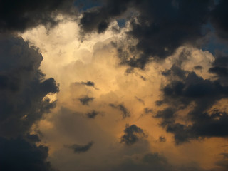 Storm clouds in the sky in summer