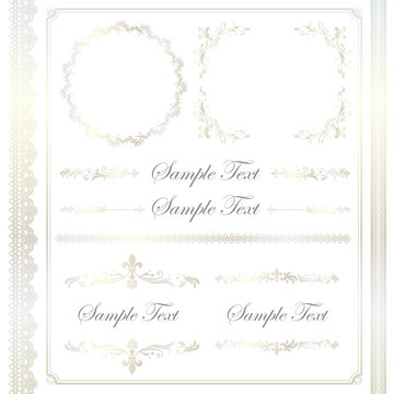 white frame set