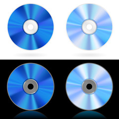 Four realistic CD and DVD