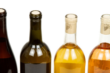 Colorful Bottles of Wine