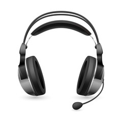 Realistic computer headset with microphone - 33468323