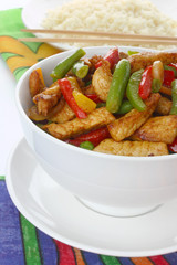 Pork meat with vegetables