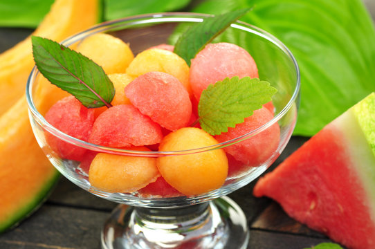 Wassermelone,Cantaloupemelone