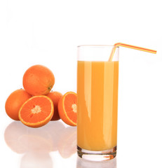 Fresh juice isolated on white