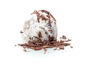 Eine Kugel Stracciatella Eis