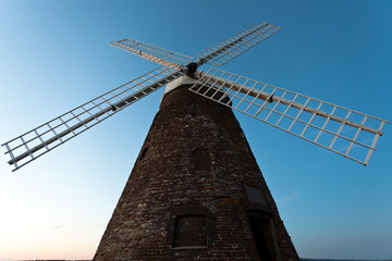 Looking up at a Windmill