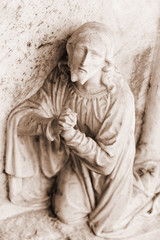 Stone statue Christ - religious symbo