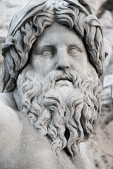 Naklejka premium River God Ganges stone sculpture fountain at Piazza Navona