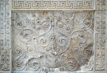 Tellus panel moulding of Ara Pacis in Rome - 33475104
