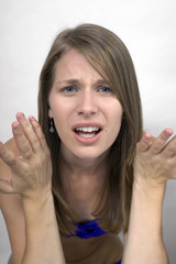 Girl with confused expression