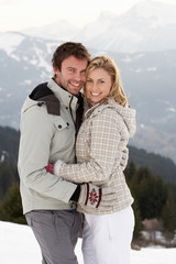 Young Couple On Winter Vacation