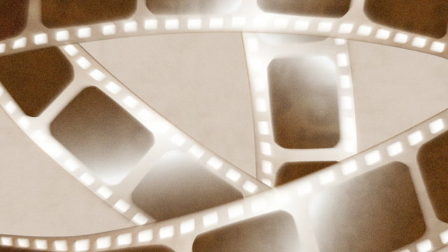 Moving old film strip, hd