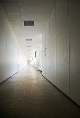 corridor in business center