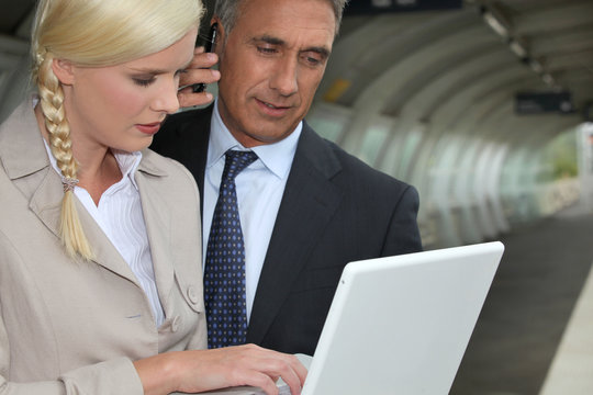 senior executive with his secretary