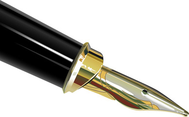 gold ink pen