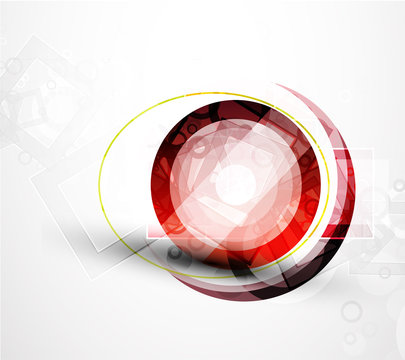 Abstract techno circle vector background