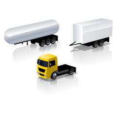 Vector truck icons set