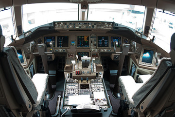 Airplane cockpit