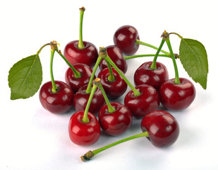 ripe red cherries
