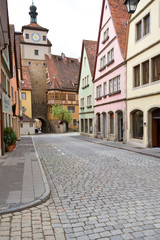 Fototapeta na wymiar Rothenburg ze średniowiecznymi wieżami