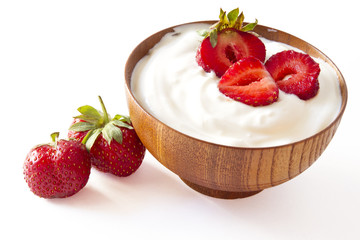 STRAWBERRY YOGURT on withe