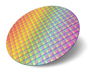 Silicon wafer with processor cores - 33487770