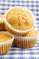 savory muffins with vegatables and turkey