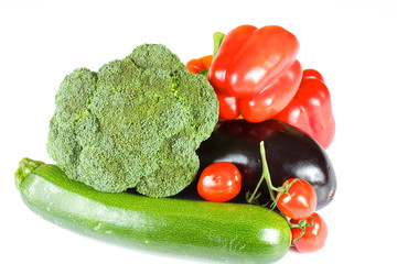 fresh and juicy vegetables isolated