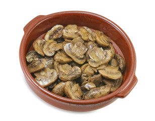 Ración de champiñones.