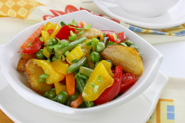 Fried vegetables