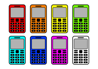 Collection of mobile phones