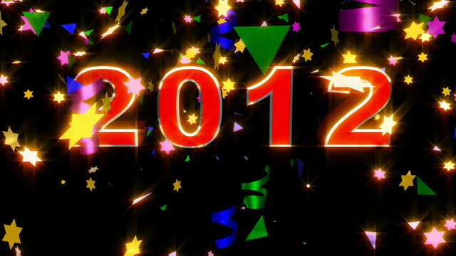 New Year 2012 Confetti (loop+alpha)