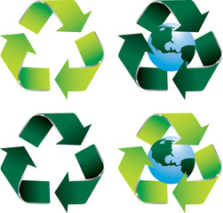 Various recycle symbols