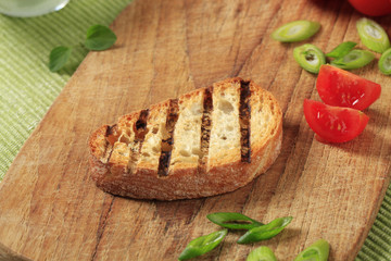 Grill toasted bread
