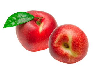 peach isolated on white background
