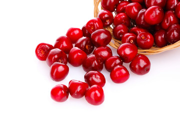 cherries isolated on white background