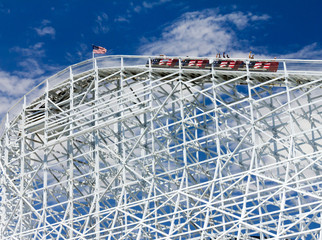 Thrill Seekers Exciting Rollercoaster Ride