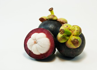 mangosteen isolated.